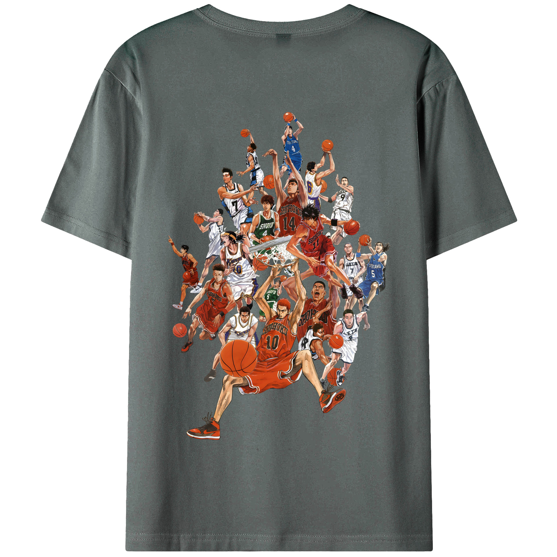 SLAM DUNK／スラムダンク 綿100％半袖Tシャツ（背面プリント）